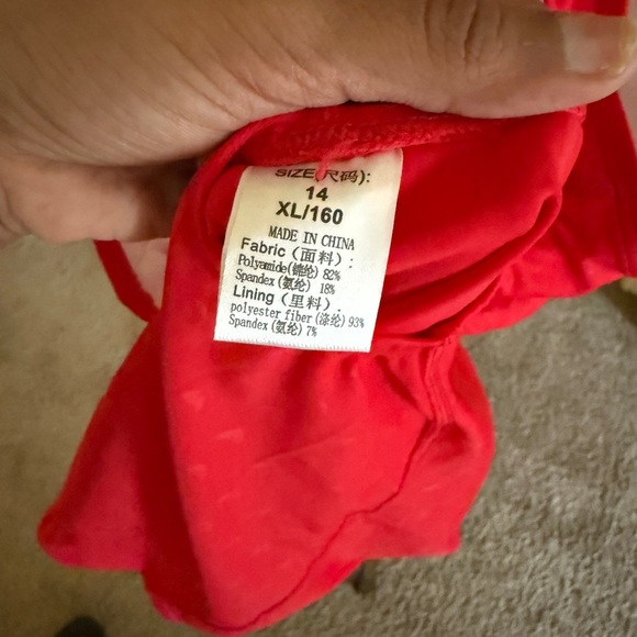 Athletic Girls' One Piece Swimsuit, Infinity Splice Thick Strap Bathing Suit- 14 - Picture 8 of 8